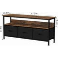 thumbnail image 1 of QinaQin Meuble Télé Commode avec Rangement, 55 Pouces, Noir, 1 of 7