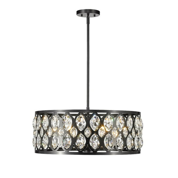 6 Light Chandelier Frame Finish Matte Black