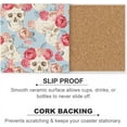 thumbnail image 2 of GZHJMY Roses Skulls Printed Square Ceramic Coaster for Drinks with Cork Base for Coffee Cups, Place Mats for Home Decor, 6 Pcs, 2 of 4