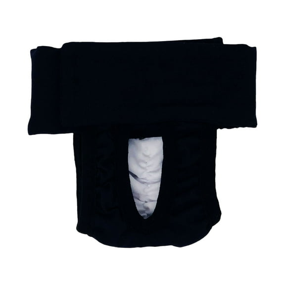 Barkertime Solid Black Washable Cat Diaper Pull-up - Made in USA