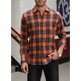 thumbnail image 5 of JMIERR Mens Plaid Shirts Long Sleeve Casual Flannel Shirt for Men Checked Button Down Regular Fit, 5 of 7