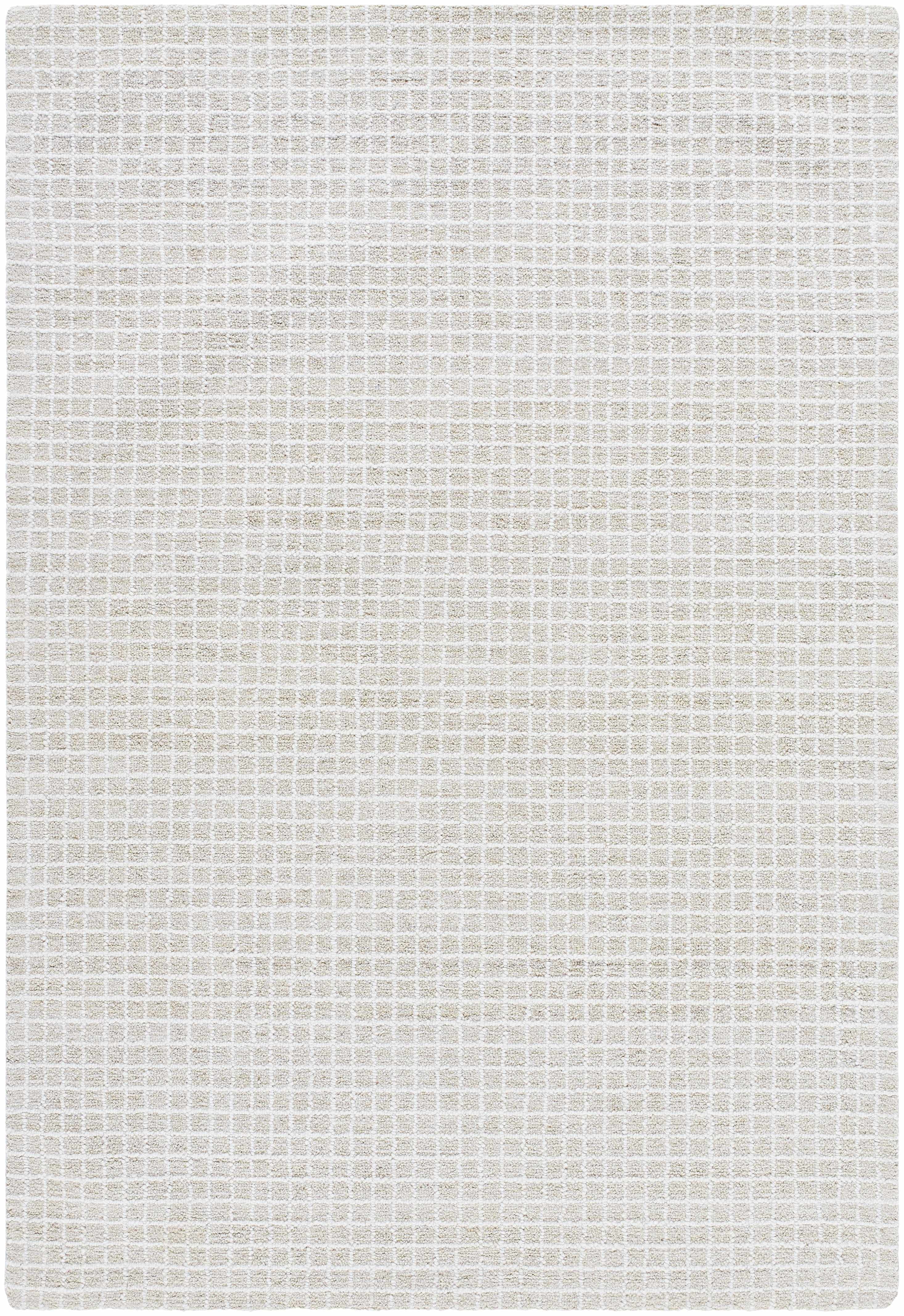 Hauteloom Anahid Wool Living Room, Bedroom Area Rug - Contemporary - Bone, Off White - 10' x 14'