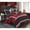 Red, variant on Chic Home 10 Piece Annabel Supersoft Oversized pieced color block banding collection Bed In a Bag Comforter Set