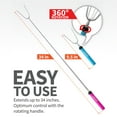 thumbnail image 5 of Garnen BBQ Marshmallow Roasting Smores Sticks with Pouch (8 Packs), 34 inch Extendable Rotating Stainless Steel Skewer Fork with Plastic Handle for Kids Camping Grill Campfire Firepit, 5 of 9