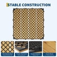 thumbnail image 5 of EuKer Interlocking Deck Tiles, 11.81" x 11.81" Outdoor Flooring for Balcony, Poolside, Patio, Set of 33, Yellow, 5 of 8