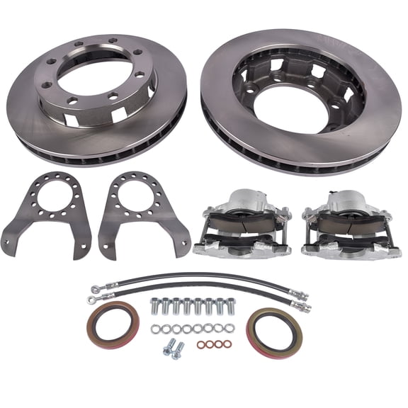 NEWZQ GM 14 Bolt Complete Disc Brake Conversion Kit for Chevy/ GM Full Float Single Rear Wheel Axle