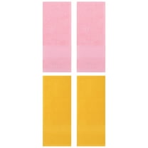 Unique Bargains 4 Pcs Solid Soft Hand Towel Yellow/Pink 13" x 30"/14" x 30"