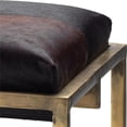 thumbnail image 3 of Jamie Young Co Shelby Hide Bench in Brown and Antique Brass Metal, 3 of 5