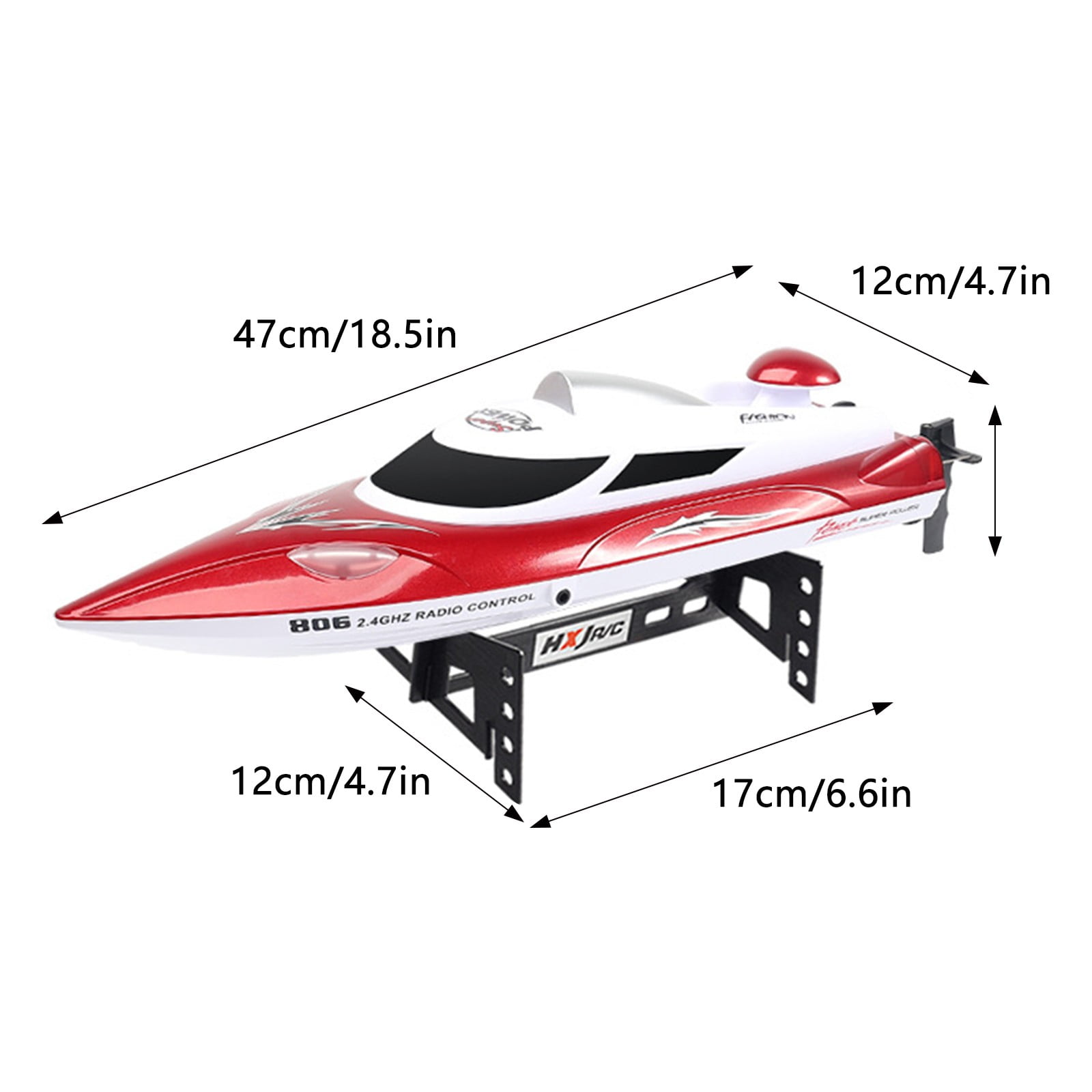 HJ806 Remote Control Speed Boat 35KM/H Night Vision Light Capsize Reset Water Toy High Speed RC Boat Summer Outdoor Water Play Toy for Pool Lake Fun