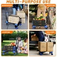 thumbnail image 4 of 2-in-1Hand Truck Dolly with Folding Basket, Dolly Cart with 4 Wheels, Wagons Carts Foldable with Retractable Handle, Foldable wagon for Moving, 330LBS Capacity, Blue, 4 of 8