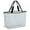 White, Muted Teal, Slate Blue, Aqua, variant on Modern Simple Grid Beach Bag for Women, Large Breathable Mesh Beach Tote Bag, Abstract Minimalist Lines Boho Black Sandproof Lightweight Travel Bags for Vacation Picnic Swimming Pool 15.7"x15.7"x9.1"