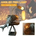 thumbnail image 4 of Angler Lamp Shark Lamp Handmade Unique Lamp Fish light, 4 of 5