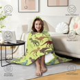 thumbnail image 4 of Wearable Blanket,LightGreen Cartoon Dinosaurs Prehistoric Pattern Hooded Wearable Flannel Blanket for Adults & Teens,Winter Poncho Shawl Wrap Cape Cozy Anti-Pill,50"x60", 4 of 5