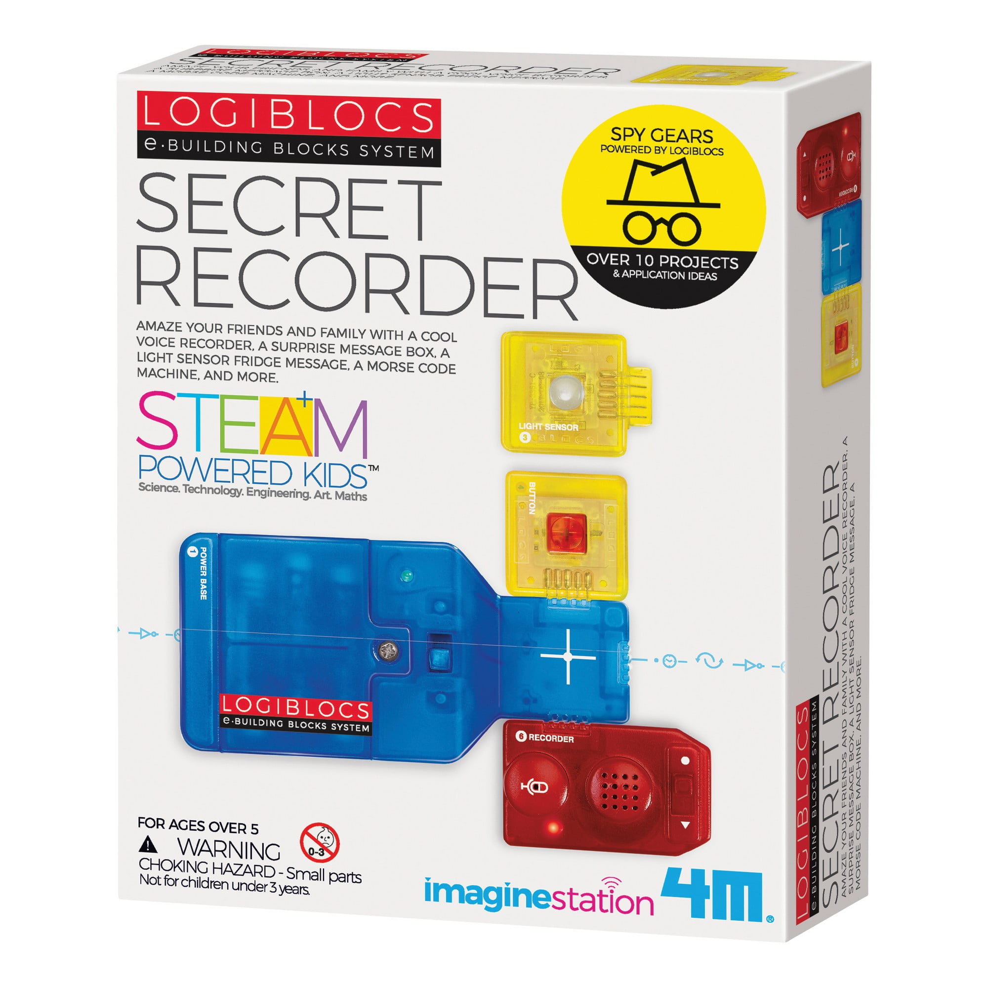 4M Logiblocs EBuilding Blocks System Secret Recorder Science Kit