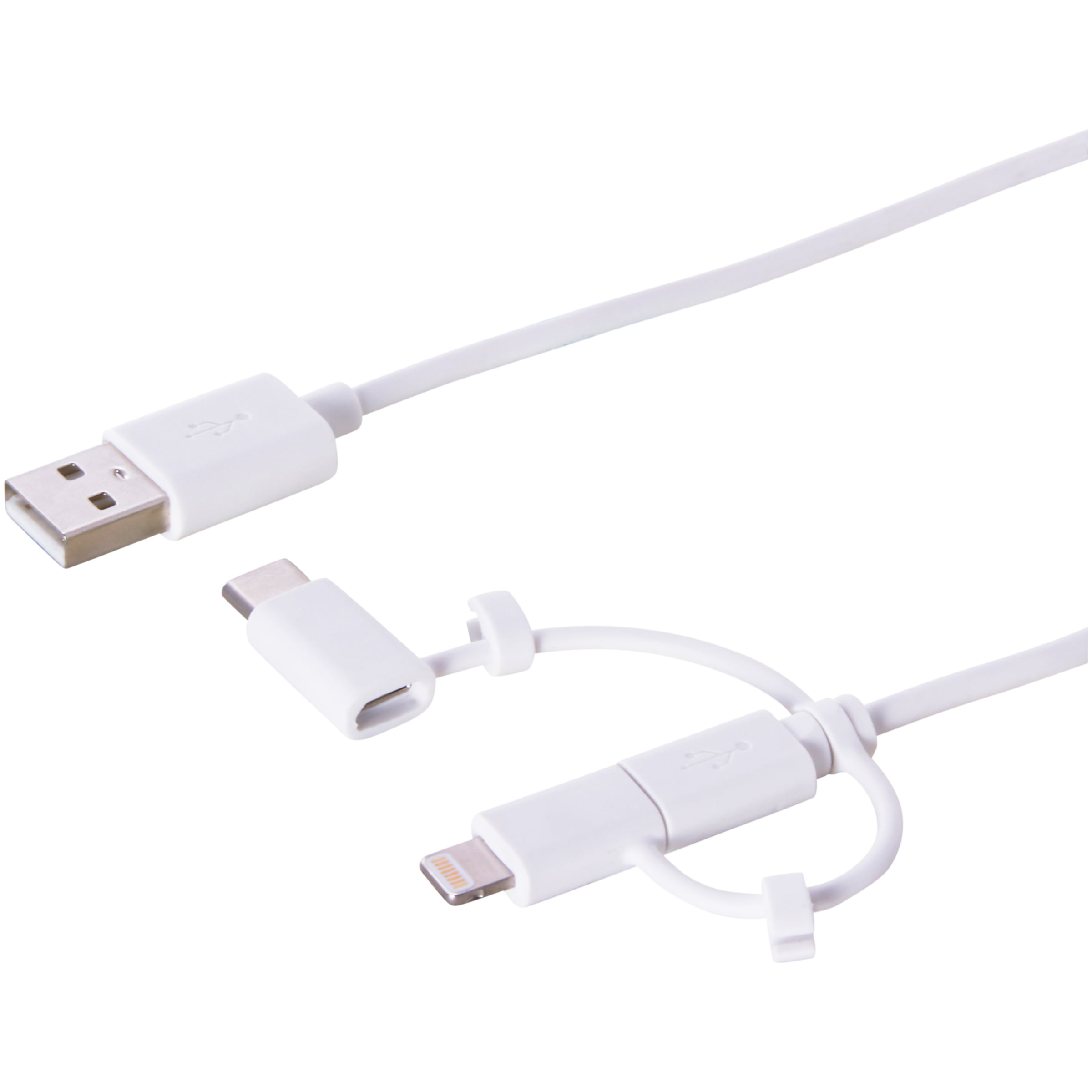 3 in 1 Retractable USB Charging Cable Northern Lights Fast Charging Washable Charging Cord Adapter Compatible with Cell Phones Tablets Universal Use