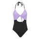 thumbnail image 4 of Plus Size Tankini Trajes de Baño para las Mujeres Imprimir Strappy Back Set con Pantalones Cortos, Trajes de Baño de Dos Piezas Traje de Baño, 4 of 5