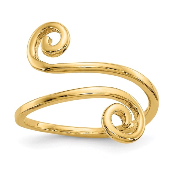 Auriga Fine Jewelry 14K Yellow Gold Swirl Toe Ring for Women
