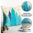 thumbnail image 6 of Blue Christmas Pillow Covers 20x20 Inch Set of 2 Santa Tree Gold Snowflake Xmas Decorative Square Throw Pillows For Couch Winter Holiday Pillow Cases Farmhouse Home Decor For Sofa Porch Outdoor, 6 of 6