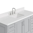 thumbnail image 6 of Ariel Stafford 54 Inch Single Rectangle Sink Bathroom Vanity With Carrara White Quartz Countertop 1.5 Edge In Grey, 6 of 9