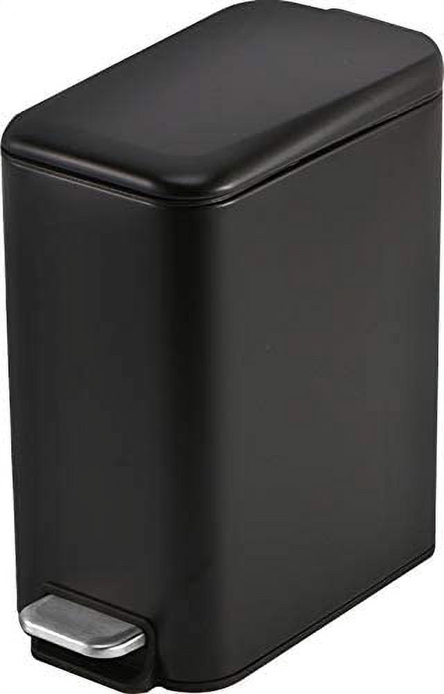 PIKADINGNIS 1.3 Gallon Rectangular Small Steel Step Trash Can