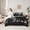 Black Teal Gray, variant on Manfei Hunting Deer Bedding Comforter Set 7pcs, Gray Barn Door Farmhouse King Bedding Sets, Natural Pine Tree Bed Sheets, Breathable Home Decor