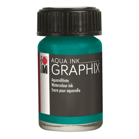Marabu Graphix Aqua Ink - Petrol, 15 ml