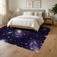 thumbnail image 3 of ODIKA 6'x9' Washable Area Rug Constellation Galaxy Stardust Motif Cosmic Swirl Purple Starry Refined for Dining Room, Under Table, Office Décor, Non-Slip Chair-Friendly, 3 of 7