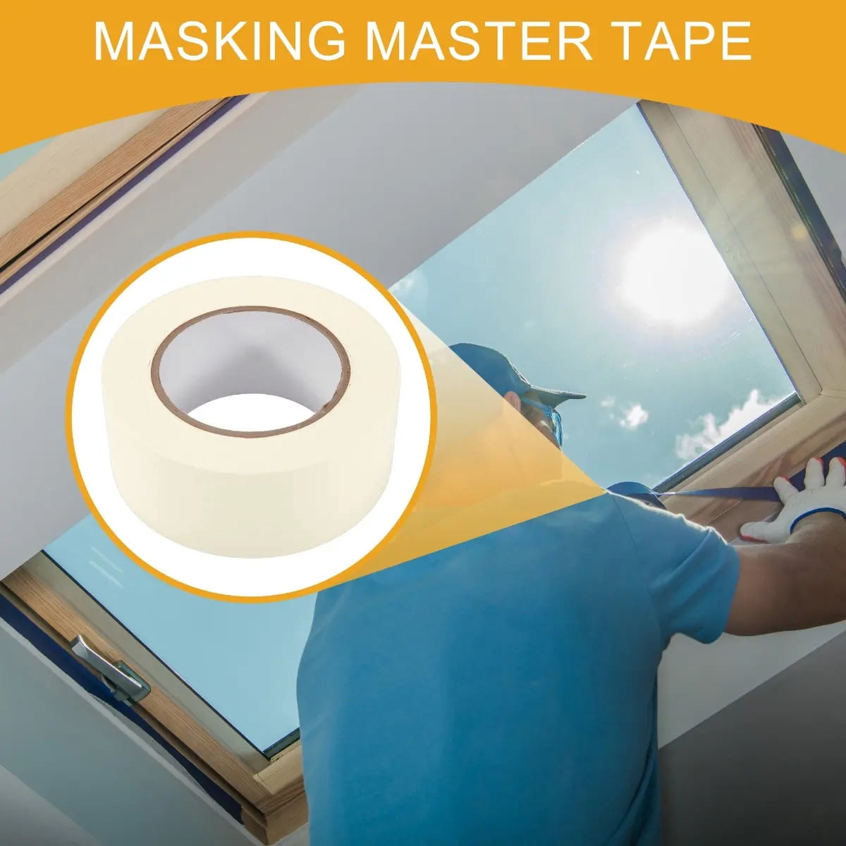 Applicable to 1 x 2 Inch x 60.1 White Crepe Paper Masking Tape