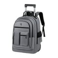 thumbnail image 4 of Mochila con ruedas de gran capacidad, multifuncional, para viajes al aire libre. gris, 4 of 9