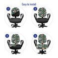 thumbnail image 4 of Underwater Office Chair Slipcover, Digitally Generated Fish with Colorful Splatters Sea Element, Protective Stretch Decorative Fabric Cover, Standard Size, Charcoal Grey Multicolor, by Ambesonne, 4 of 5