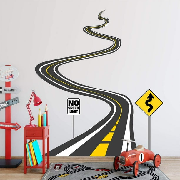 Vwaq Winding Road Wall Decals With Street Signs Stickers Peel And Stick Kids Room Decor Hol43 24 Height X 20 Width Com - Road Sign Room Decor Vwaq Winding Road Wall Decals With Street Signs Stickers Peel And Stick Kids Room Decor Hol43 24 Height X 20 Width Com - Road Sign Room Decor