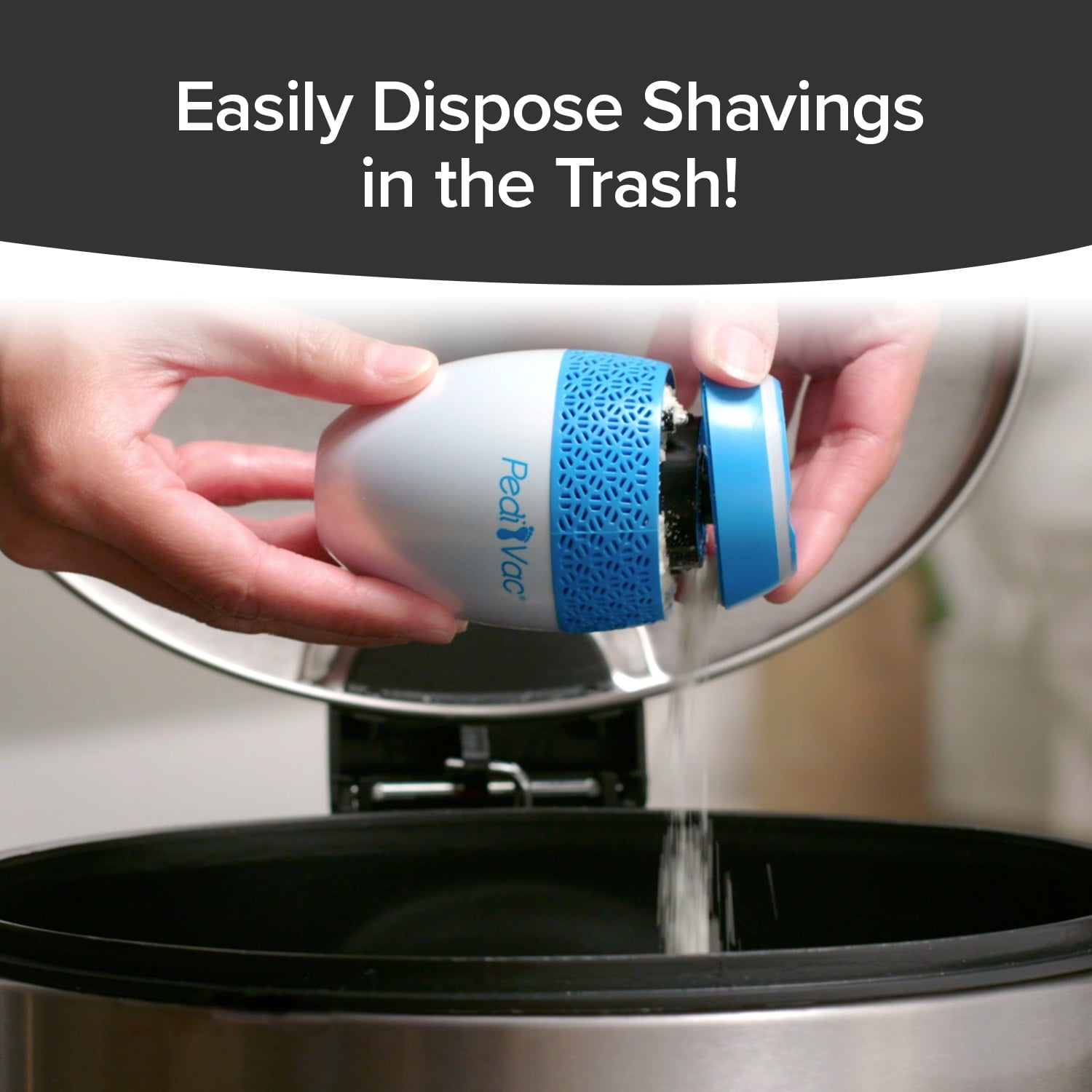 Ped Egg Pedi Vac - Callus Remover for Feet with Built-in Vacuum Removes Dead Skin from Feet with 2000 RPMs - Electric Callus Remover Sucks Up Shavings for Mess-Free Exfoliation