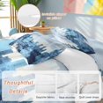 thumbnail image 2 of Abstract Urban Silhouette 4 Piece Duvet Cover Set Full Size Vintage Blue Gary Building Soft Bedding Set Comforter Cover, 1 Duvet Cover 1 Flat Sheets and 2 Pillowcases, 2 of 9