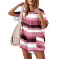 thumbnail image 3 of YDLCAFD Women Gradient Print Short Sleeve Jumpsuit Short Loose Backless Jumpsuits Rompers M, 3 of 7