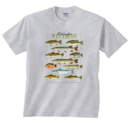 Freshwater Records Fish of The Northern US & Canada Fishing Long Sleeve T-Shirt