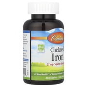 Carlson Chelated Iron, 27 mg, 250 Tablets