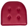 thumbnail image 6 of U-Shaped Memory Foam No Slip Back 16 x 17 Faux Leather Chair Pad Cushion 12 Pack - Burgundy, 6 of 7
