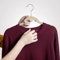 thumbnail image 4 of Blateno 10 Pack Taupe Rubber Coated Plastic Hangers, Ultra Thin Space Saving Strong Clothes Hange, Coat Hangers Organizer Velvet with Grooves, for Shirts, Jackets, Dresses, Pants, 4 of 6