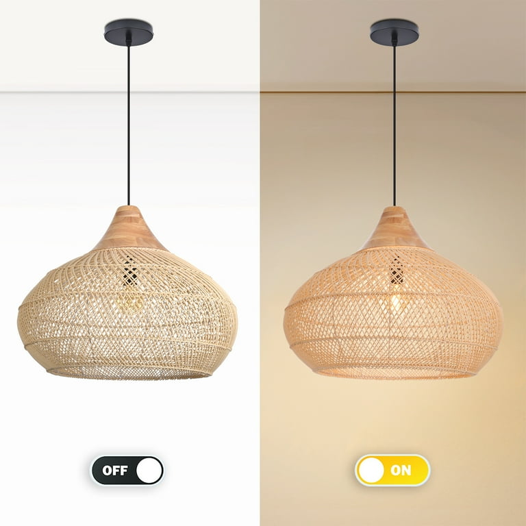 Arturesthome Wabi Sabi Style Retro Dining Room Chandelier Rattan