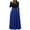 Blue, variant on Kaemgyyd Women's Long Sleeve Maxi Dress Fall Crewneck High Waist Dress Casual Slim Ruffle Hem A Line Flowy Dresses