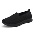 thumbnail image 2 of Zapatos Casuales para Mujeres Mocasines Tejidos Transpirables Madres (39) Negros, 2 of 9