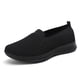 thumbnail image 3 of Mocasines Mujeres tejidos zapatos para caminar casuales transpirables para madres (39) Negro, 3 of 9