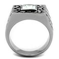 thumbnail image 3 of High polished (no plating) Stainless Steel Ring with AAA Grade CZ in Clear for Women Clear Stone Color Style TK1607 Size 11, 3 of 4