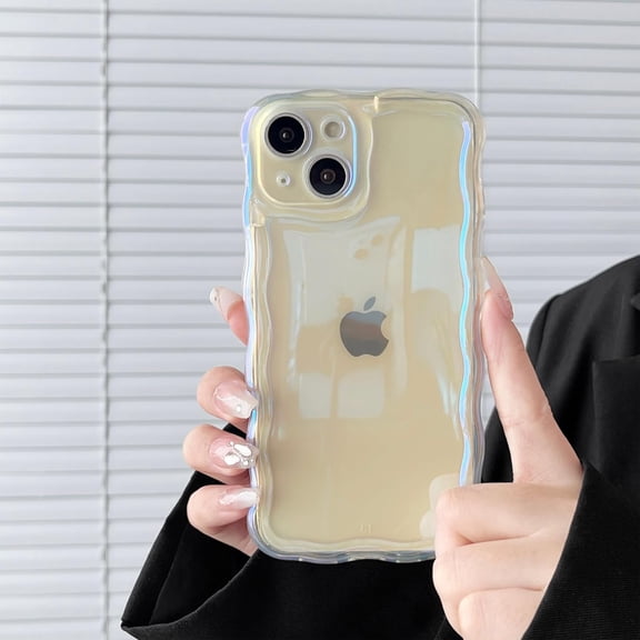 for iPhone 13 Pro Phone Case,Cute Laser Clear Transparent,Anti-Yellow Anti-Scratch,Aesthetic Slim Soft TPU Protective Case for iPhone 13 Pro 6.1 Inch,Laser Clear