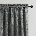 thumbnail image 2 of Crushed Velvet Curtains with Rod Pocket Luxurious Thermal Insulated Soundproof Drapes for Door Curtains, Soft and Durable Light-Filtering Window Treatments, 2 Panels, 2 of 8