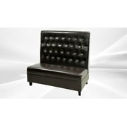 Button style Black Plain Single Back Fully Upholstered Booth BO2 ( 6 )
