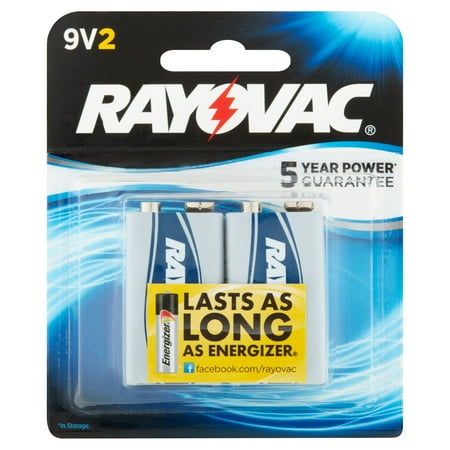 Rayovac Alkaline 9V, 2 count