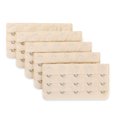thumbnail image 1 of Ladies 5 Rows Hook and Eye Tape Extension Bra Strap Extender Beige 5 Pcs, 1 of 1