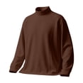 thumbnail image 7 of LODIENY Big and Tall (M-5XL) Mock Neck Undershirt for Men Long Sleeve Knit Thermal Base Layer Tops Relaxed Fit Basic Fall Winter Clothing Coffee XL, 7 of 7