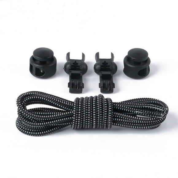 2x Elastic No-Tie Locking Lazy Shoelaces Shoe Laces With Buckles For Sport Shoes